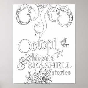 Affiche Grande page de coloriage pour adultes Octopus Ocea