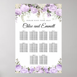 Affiche Grande Plaine Florale 10 Table Mariage