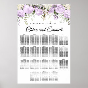 Affiche Grande Plaine Florale 18 Table Mariage