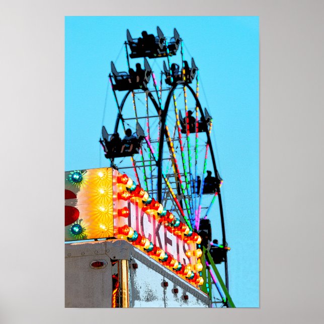Affiche Grande roue à la foire du comté (Devant)