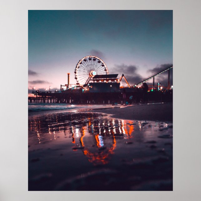 Affiche Grande roue pendant l'heure d'or (Devant)