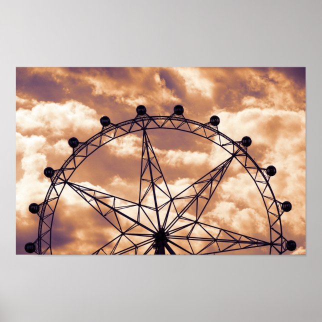 Affiche Grande roue sur ciel (Devant)