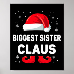 Affiche Grande Soeur Claus Noël Correspondant Famille
