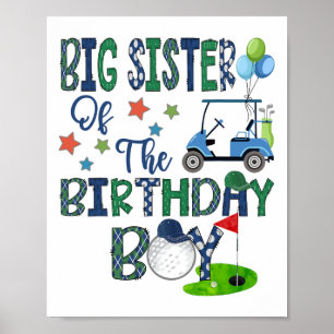 Affiche Grande Soeur De L'Anniversaire Garçon Trou Dans Un