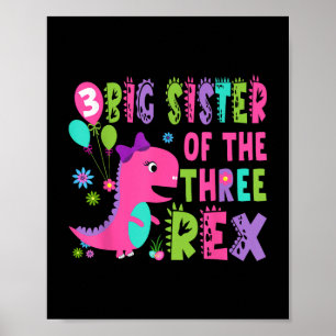 Affiche Grande Soeur Des Trois Rex Dinosaur T-rex 3e Bir