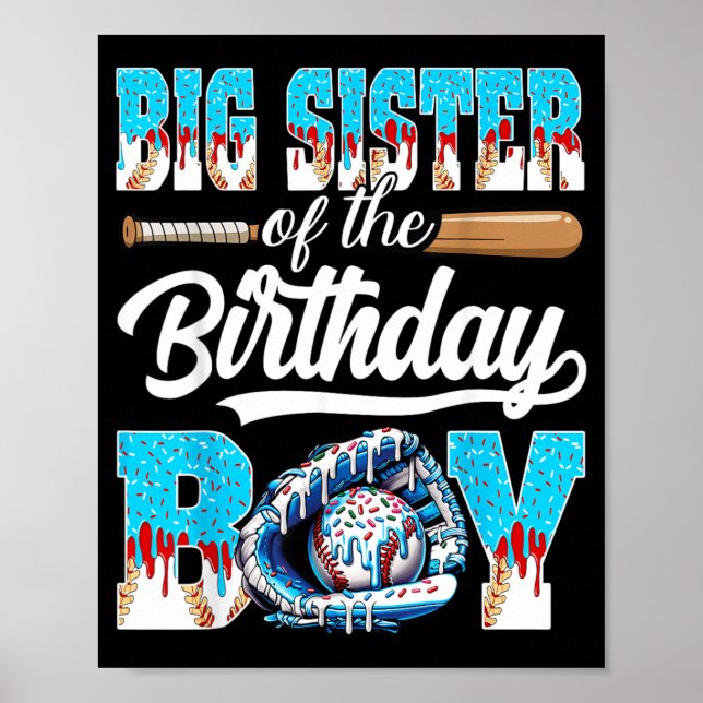 Affiche Grande Sœur Du Gâteau De Baseball Crème Glacée D'a (Devant)
