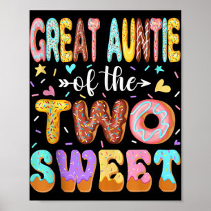 Affiche Grande Tante Des Deux Sweet 2e Anniversaire Fille 