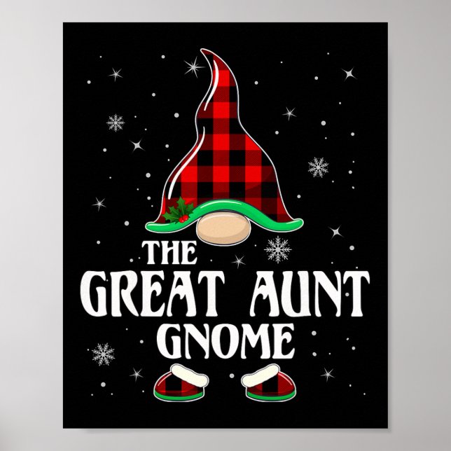 Affiche Grande tante Gnomo Buffalo Plaid Family Group Chri (Devant)