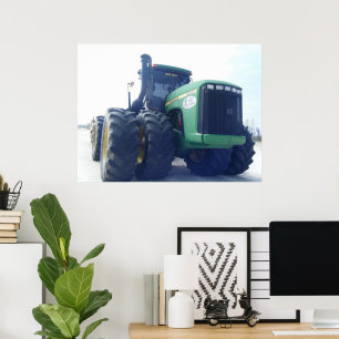 Affiche Grande toile de Tracteur Vert