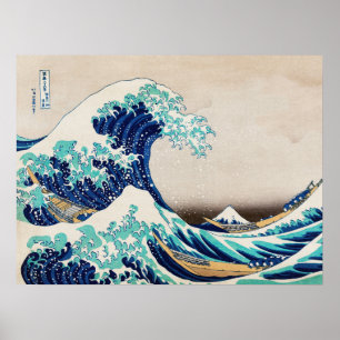 Affiche Grande vague au large de Kanagawa Katsushika Hokus