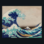 Affiche Grande vague d'Hokusai au large de Kanagawa. art j<br><div class="desc">L'affiche de Katsushika Hokusai "La Grande Vague au large de Kanagawa". illustration japonaise vintage.</div>