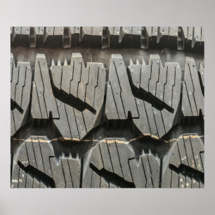 Affiche Grande voiture Voiture vieux pneus Black Road voya