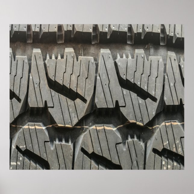 Affiche Grande voiture Voiture vieux pneus Black Road voya (Devant)