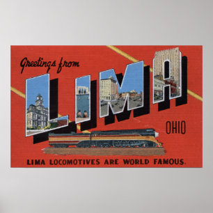 Affiche Grandes Lettres - Lima Locomotives sont Monde