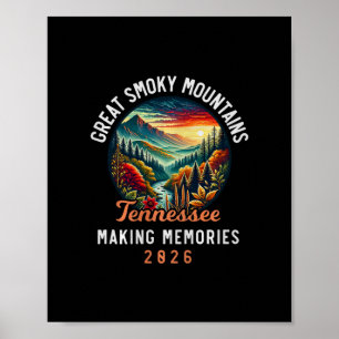 Affiche Grandes montagnes fumées Tennessee 2026 Pigeon For
