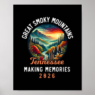 Affiche Grandes montagnes fumées Tennessee 2026 Pigeon For