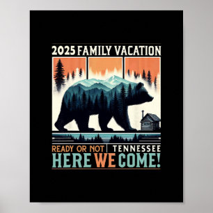 Affiche Grandes montagnes fumées Tennessee Vacances en fam