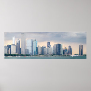 Affiche Grandes photos panoramiques de Chicago Skyline