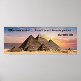 Affiche Grandes pyramides égyptiennes avec pharaons citati