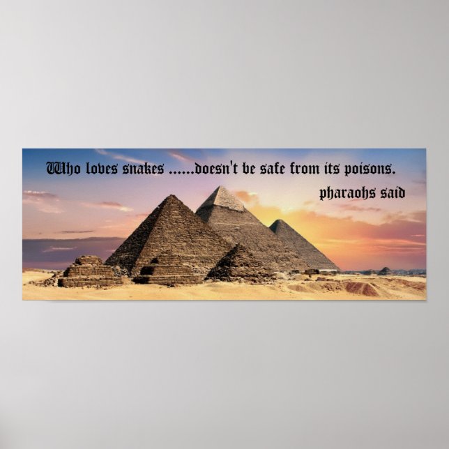 Affiche Grandes pyramides égyptiennes avec pharaons citati (Devant)