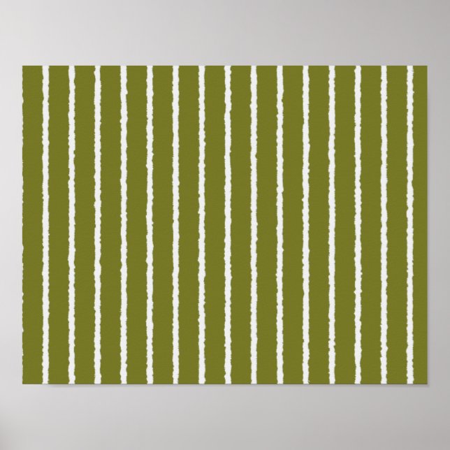 Affiche Grandes vertes et blanches d'olive avec lignes iné (Devant)