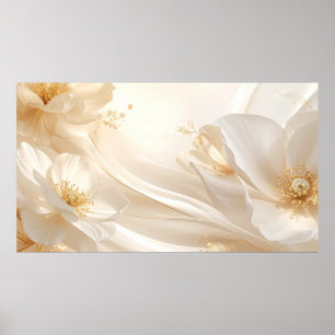 Affiche Grandeur d'Hospitalité : Un Mur Floral et de Soie