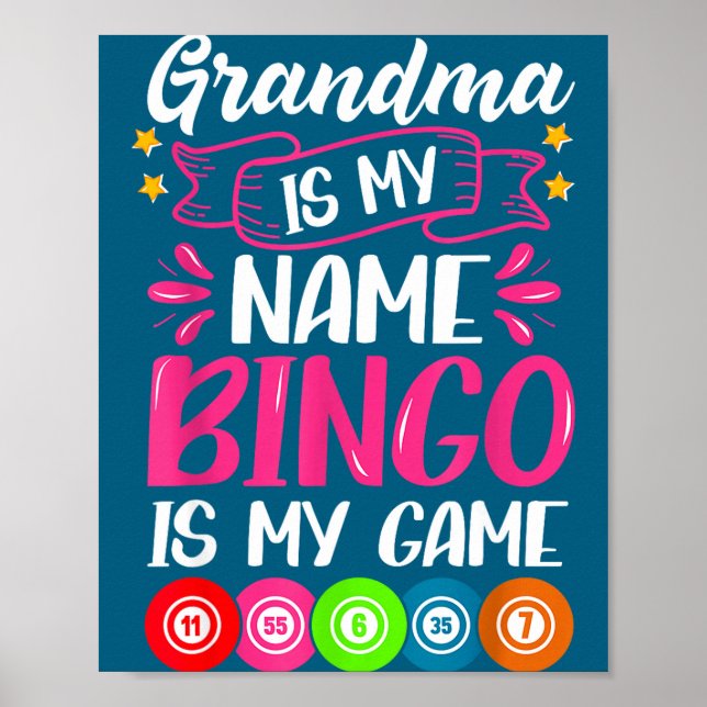 Affiche Grandma Bingo Player Funny Bingo Quote Design  (Devant)