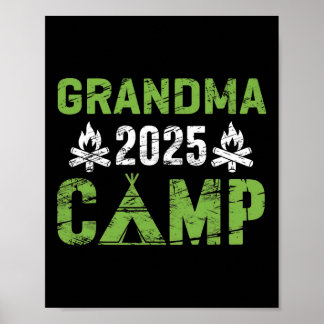 Affiche Grandma Camp 2025 Family Vacation Summer Camping C