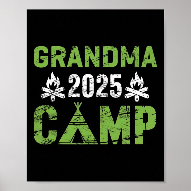 Affiche Grandma Camp 2025 Family Vacation Summer Camping C (Devant)