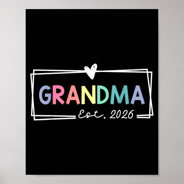 Affiche Grandma Est 2026 Promoted To Grandma 2026 For Gran (Devant)