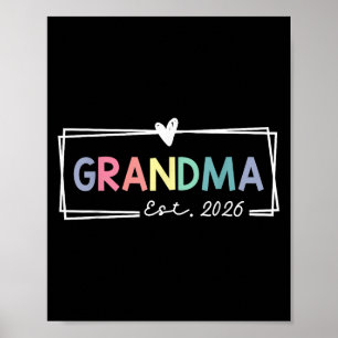 Affiche Grandma Est 2026 Promue À Grand-Mère 2026 Pour Gra