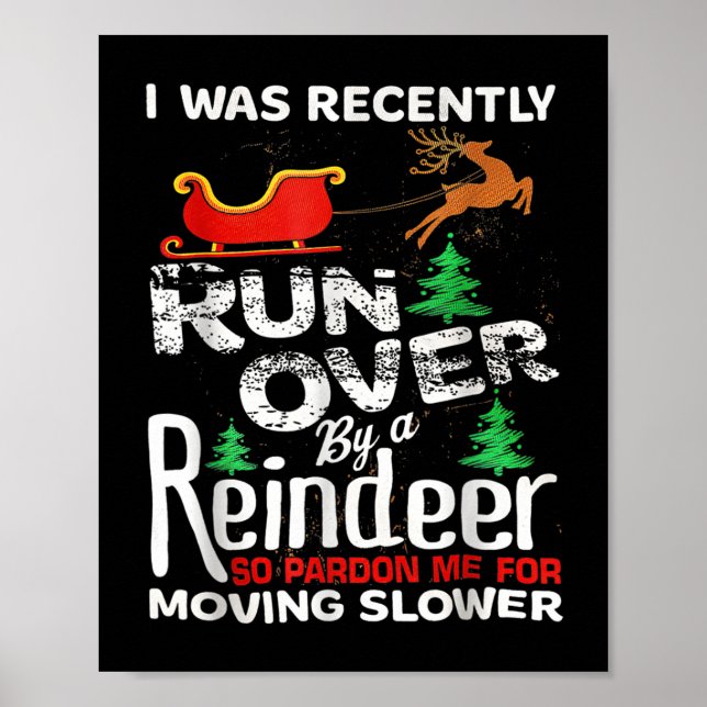 Affiche Grandma Got Run Over By A Reindeer Christmas So Pa (Devant)