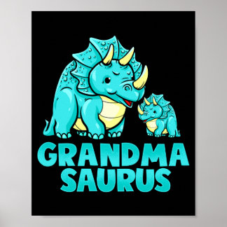 Affiche Grandma Saurus Funny Grandmasaurus Dinosaur 