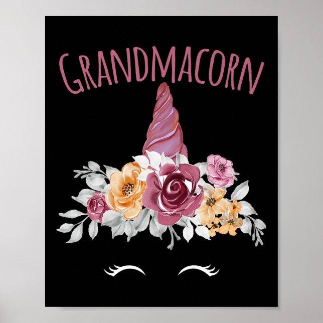Affiche Grandmacorn Unicorn Grandma Premium  (Devant)