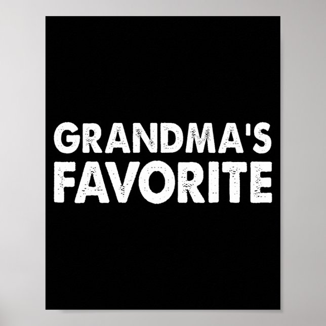 Affiche Grandma's Favorite Funny Grandparent Granhild Vint (Devant)