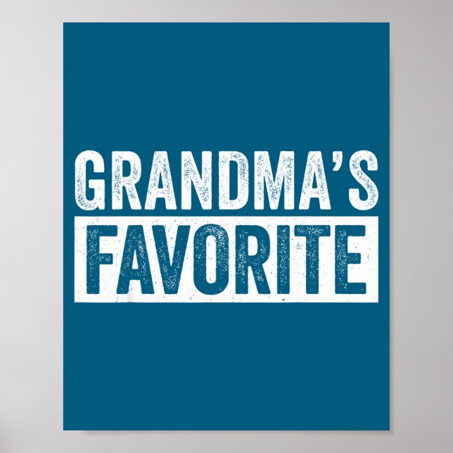 Affiche Grandmas Favorite Grandson Funny Granhild Granddau (Devant)