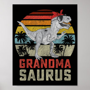Affiche Grandmasaurus T Rex Dinosaur Famille Grandma Sauru
