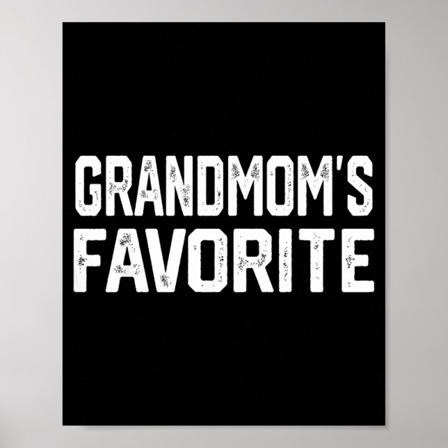 Affiche Grandmom’s Favorite Funny Grandparent Granhild Vin (Devant)