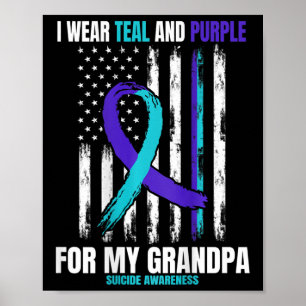 Affiche Grandpa Prévention du suicide Drapeau américain