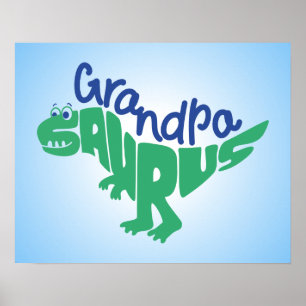 Affiche Grandpa Saurus Graphic