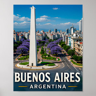 Affiche Grands Boulevards de Buenos Aires et Élégance Arge