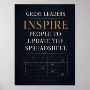 Affiche Grands Leaders Inspirent les Gens à Mettre à Jour 