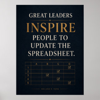 Affiche Grands Leaders Inspirent les Gens à Mettre à Jour
