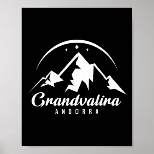 Affiche Grandvalira Andorre Station de ski Ski Snowboard