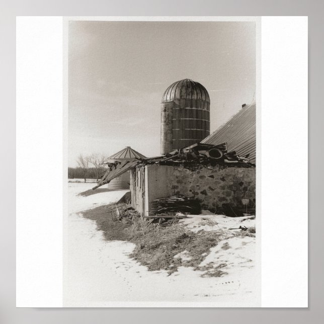 Affiche Grange effondrée (Devant)