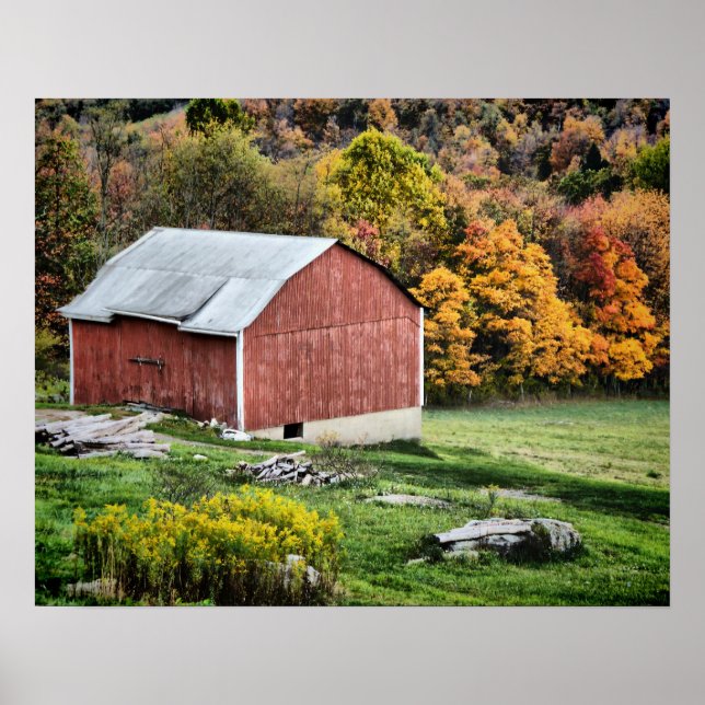 Affiche Grange en automne - PA (Devant)