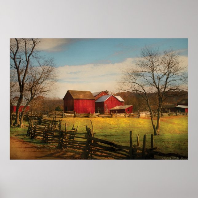 Affiche Grange - Juste en haut du sentier (Devant)