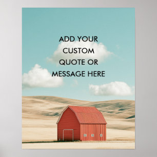 Affiche Grange Rouge - Créez Votre Propre Citation