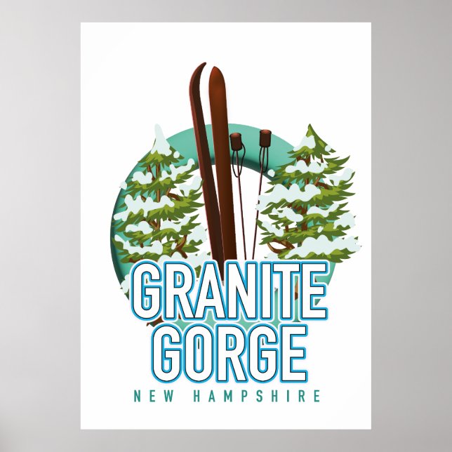 Affiche Granite Gorge ski new Hampshire (Devant)