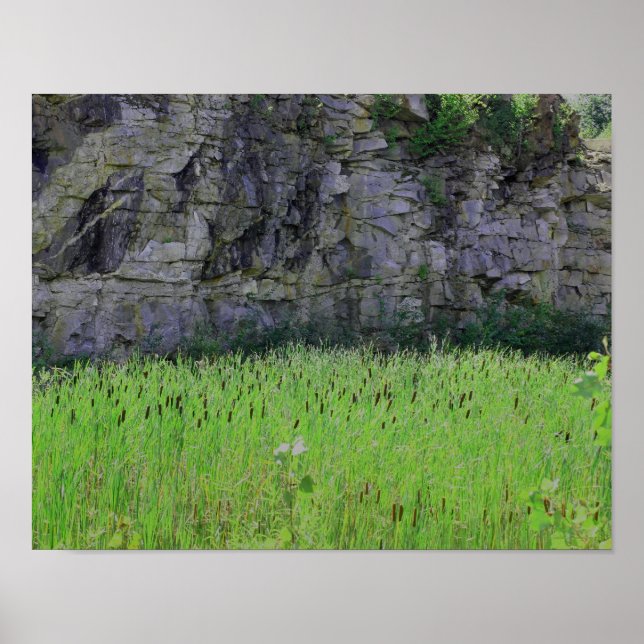 Affiche Granite Quarry Rock Cliff Wall Cattements Nature (Devant)
